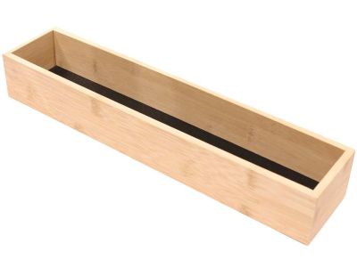 Rangement en bois pour tiroir fond noir (38 x 8 x 7 cm)