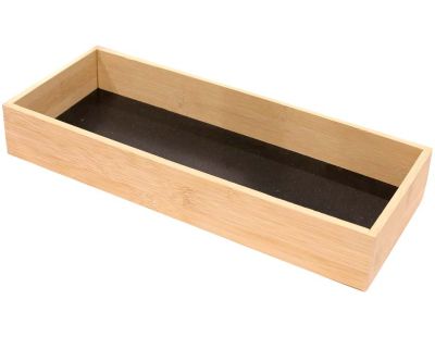 Rangement en bois pour tiroir fond noir (38 x 15 x 7 cm)