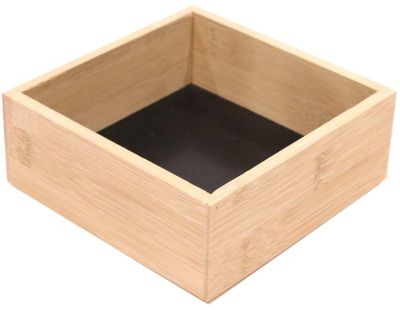 Rangement en bois pour tiroir fond noir (15 x 15 x 7 cm)