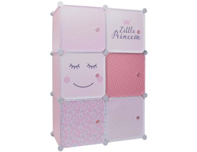 Rangement enfant 6 cubes modulables (Little princesse – Rose)