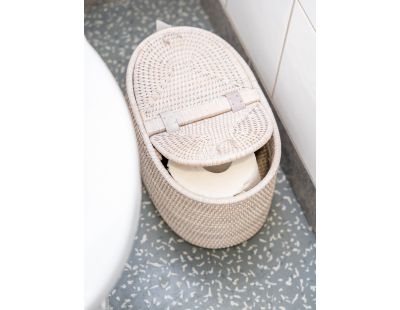 Rangement pour papier toilette en rotin
