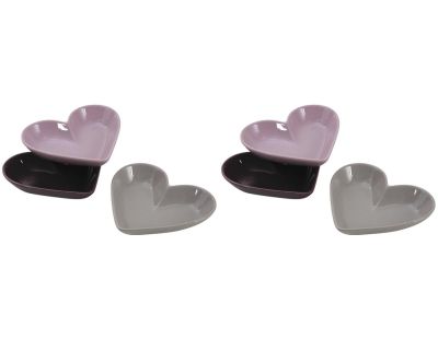 Ravier ramequin Coeur en céramique (Lot de 6)