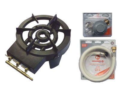 Réchaud gaz professionnel avec détendeur et flexible butane