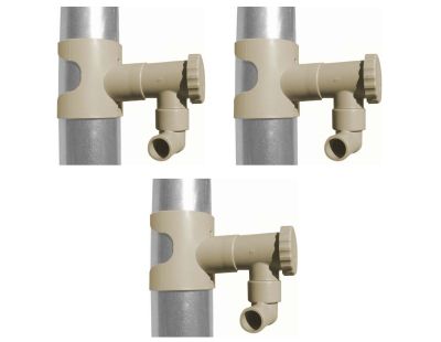 Récupérateur d'eau pour gouttière circulaire (Lot de 3) (Sable)