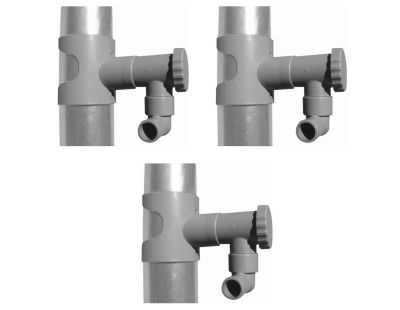 Récupérateur d'eau pour gouttière circulaire (Lot de 3) (Gris)
