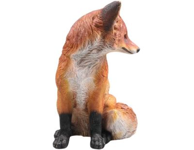 Renard réaliste en résine (Assis T2)