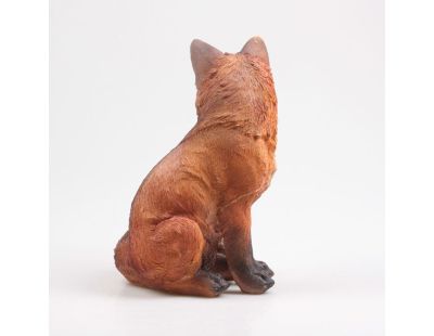 Renard réaliste en résine (Assis T1)