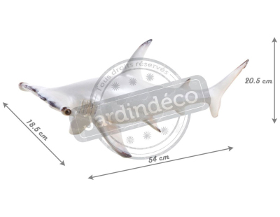 Requin marteau en résine blanc