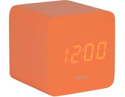 Réveil carré LED en MDF Spry (Orange)