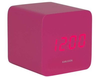 Réveil carré LED en MDF Spry (Rose)
