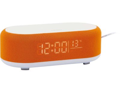 Reveil avec chargeur induction et enceinte Bluetooth Vogue (Orange)