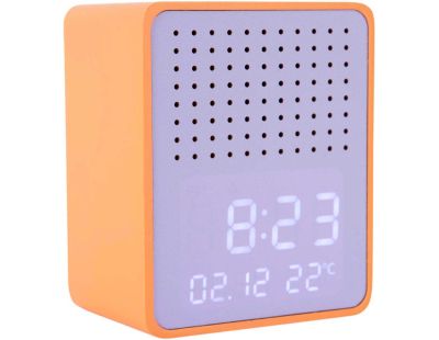 Réveil avec enceinte Bluetooth Funky Vibes (Orange et Violet)
