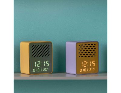 Réveil avec enceinte Bluetooth Funky Vibes (Violet et Jaune)