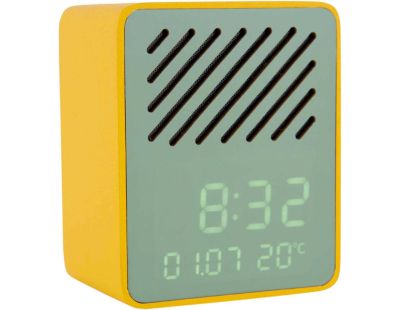 Réveil avec enceinte Bluetooth Funky Vibes (Jaune et Vert)