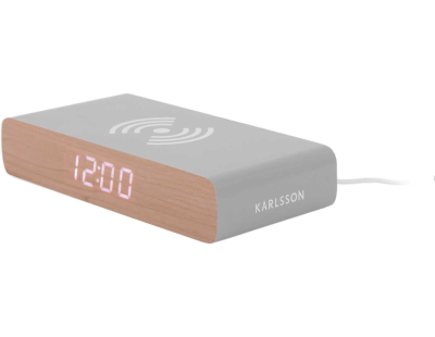 Réveil matin Retro Flat led (Gris souris)