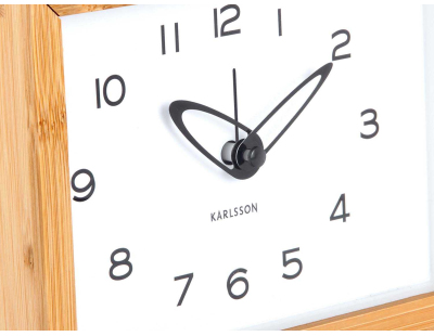 Réveil matin en bambou Tipico (Blanc)