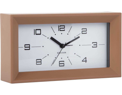 Réveil matin rectangulaire Lujo (Marron)