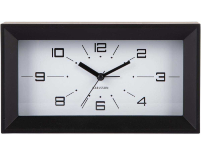 Réveil matin rectangulaire Lujo (Noir)