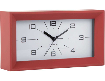 Réveil matin rectangulaire Lujo (Rouge)