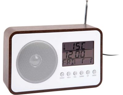 Réveil avec radio FM Retro (Marron)