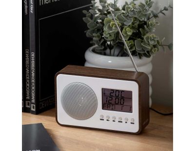 Réveil avec radio FM Retro (Marron)