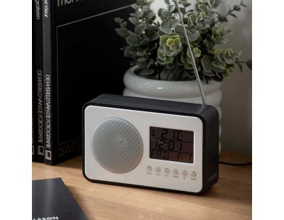 Réveil avec radio FM Retro (Noir)