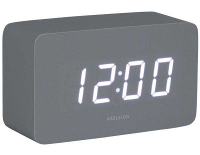Réveil rectangulaire LED en MDF Spry (Gris)