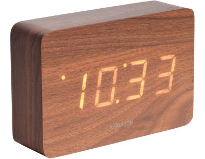 Réveil rectangulaire en bois Square (Bois foncé)