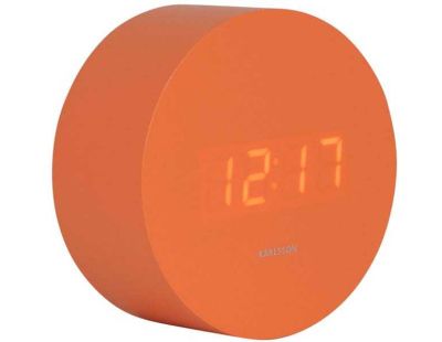 Réveil rond LED en MDF Spry (Orange)