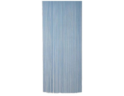 Rideau fil de porte en polyester (Bleu)