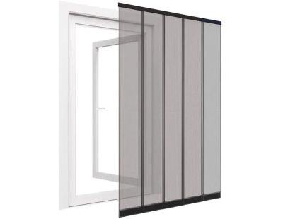 Rideau moustiquaire pour porte fenêtre en polyester (5 lamelles - 125x240 cm)