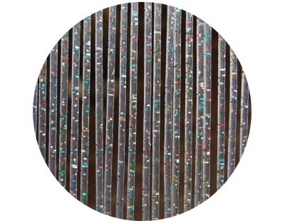 Rideau de porte en PVC transparent et multicolore Vinci (120 x 230 cm)