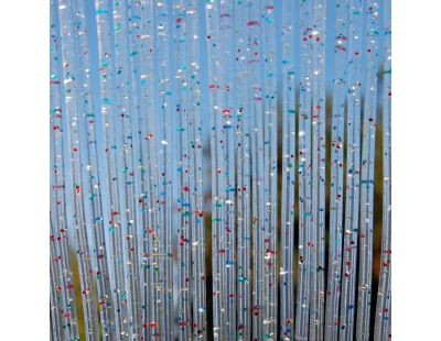 Rideau de porte en PVC transparent et multicolore Vinci (120 x 230 cm)