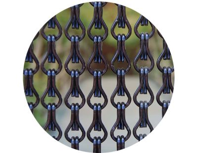 Rideau de porte en aluminium Alusa  noir (90 x 210 cm)