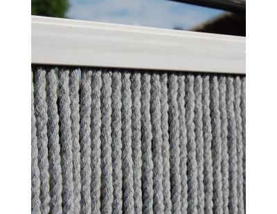 Rideau de porte en corde gris Toulon (100 x 230 cm)