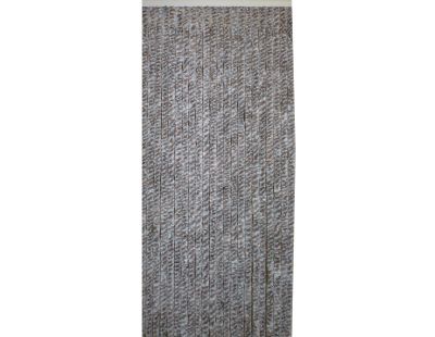 Rideau de porte en fibres synthétiques Chenilles (Chiné brun, Bleu, Blanc)