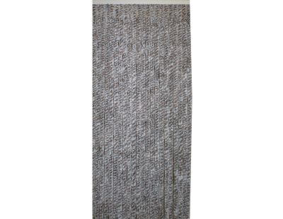 Rideau de porte en fibres synthétiques Chenilles (Chiné brun, Bleu, Blanc)