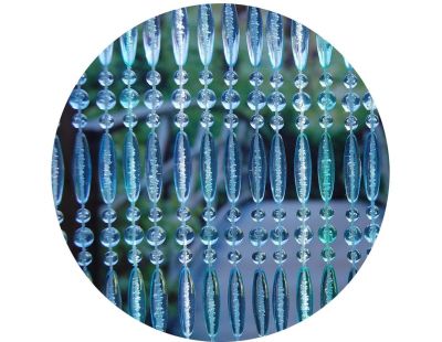 Rideau de porte en perles bleues Stresa (100x230 cm)
