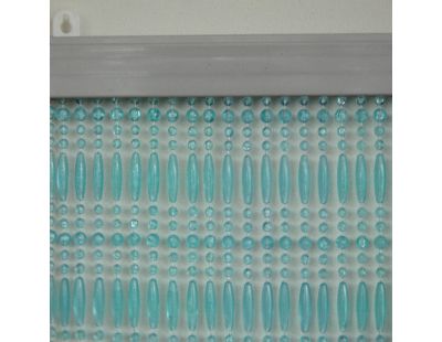 Rideau de porte en perles bleues et transparentes Frejus (90x210 cm)