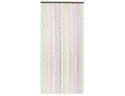 Rideau de porte en perles de bois coloré