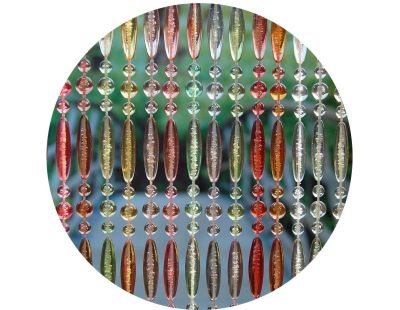 Rideau de porte en perles multicolores Stresa (90 x 210 cm)