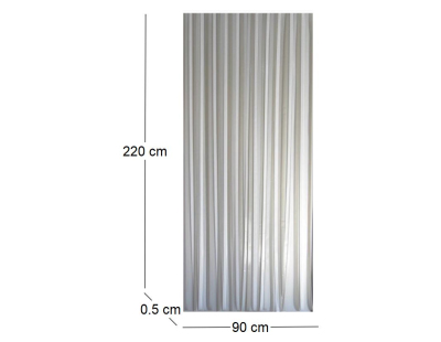 Rideau de porte en polyéthylène Lanières (Gris et blanc)