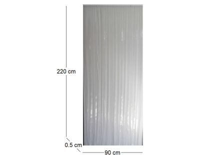 Rideau de porte en polyéthylène Lanières (Cristal)