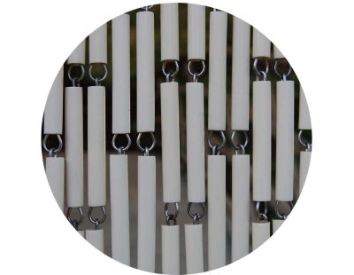 Rideau de porte en polyéthylène beige et acier  Campos (100x230 cm)