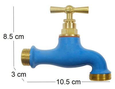 Robinet extérieur laiton coloré (Bleu)