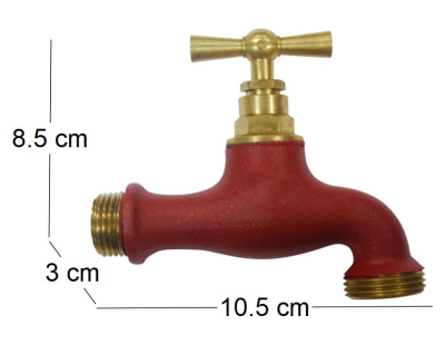 Robinet extérieur laiton coloré (Tuile)