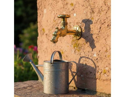 Robinet extérieur mural animal en laiton rosace