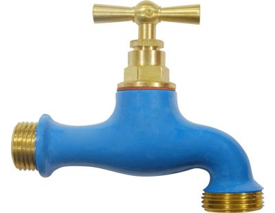 Robinet extérieur laiton coloré (Bleu)