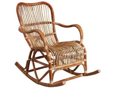 Rocking chair en rotin naturel Paya