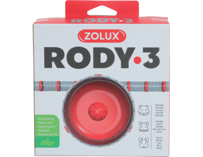 Roue d'exercice silencieuse Rody 3 (Rouge grenade)